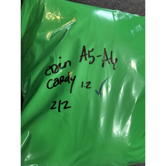 EDINBURGH Knitwear Cotton Cashmere external seam lace hole cardigan tan NWT Med - Picture 9 of 9